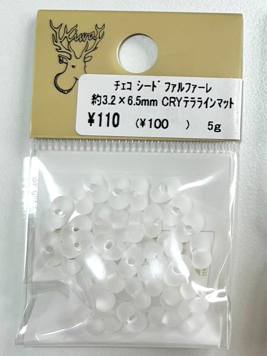 貴和製作所「チェコシード ファルファーレ CRYテララインマット 5g 3.2×6.5mm」
