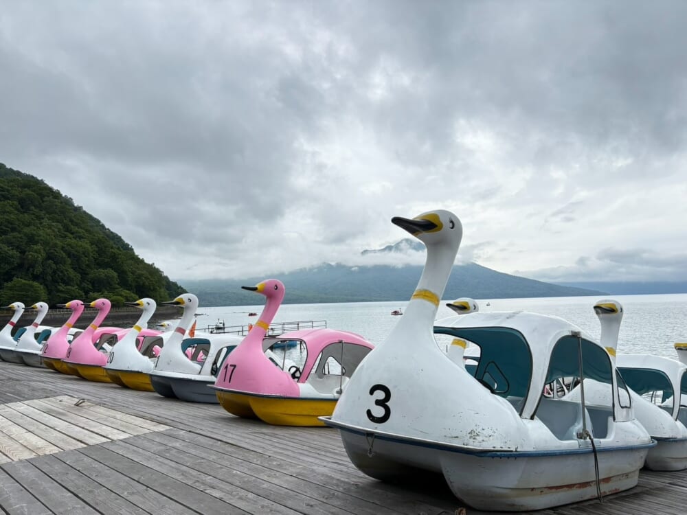 北海道 支笏湖 スワンボート