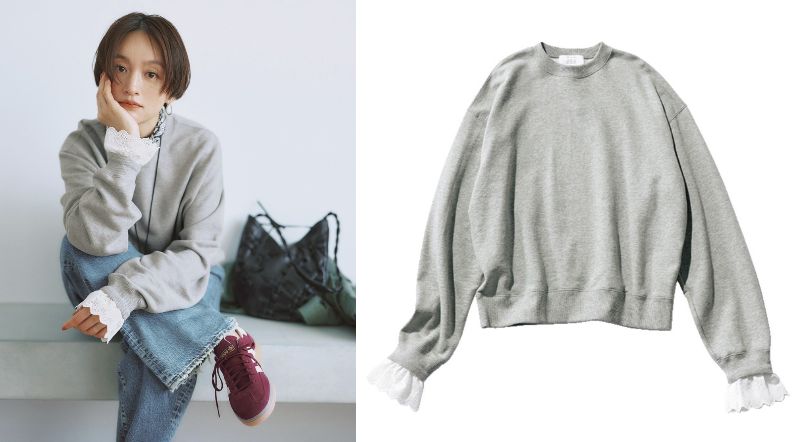 LEEマルシェ 高山都 12closetコラボ スウェット グレー