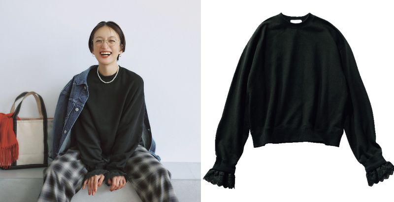 LEEマルシェ 高山都 12closetコラボ スウェット ブラック