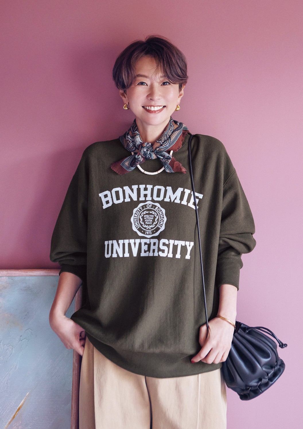 五明祐子さん×アメリカーナのコラボ スウェット