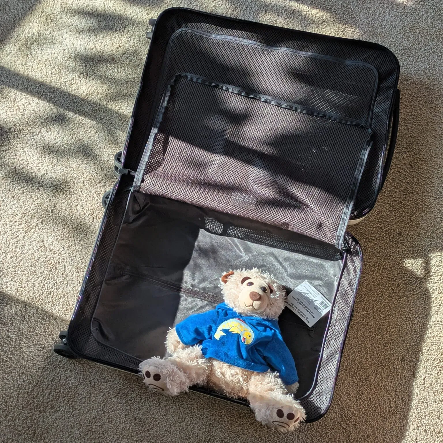 RIMOWA「エッセンシャルライト キャビンS」中を開いたところ