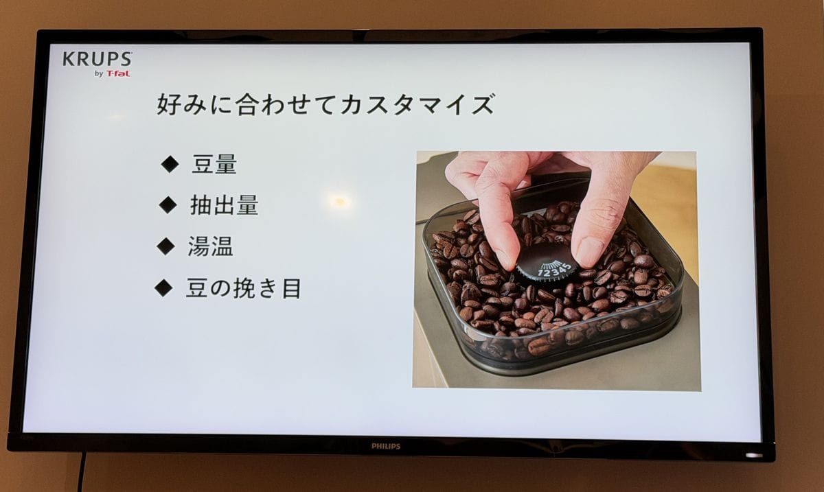 豆の量や抽出量、湯温、豆の挽き目などをカスタマイズできるのも魅力