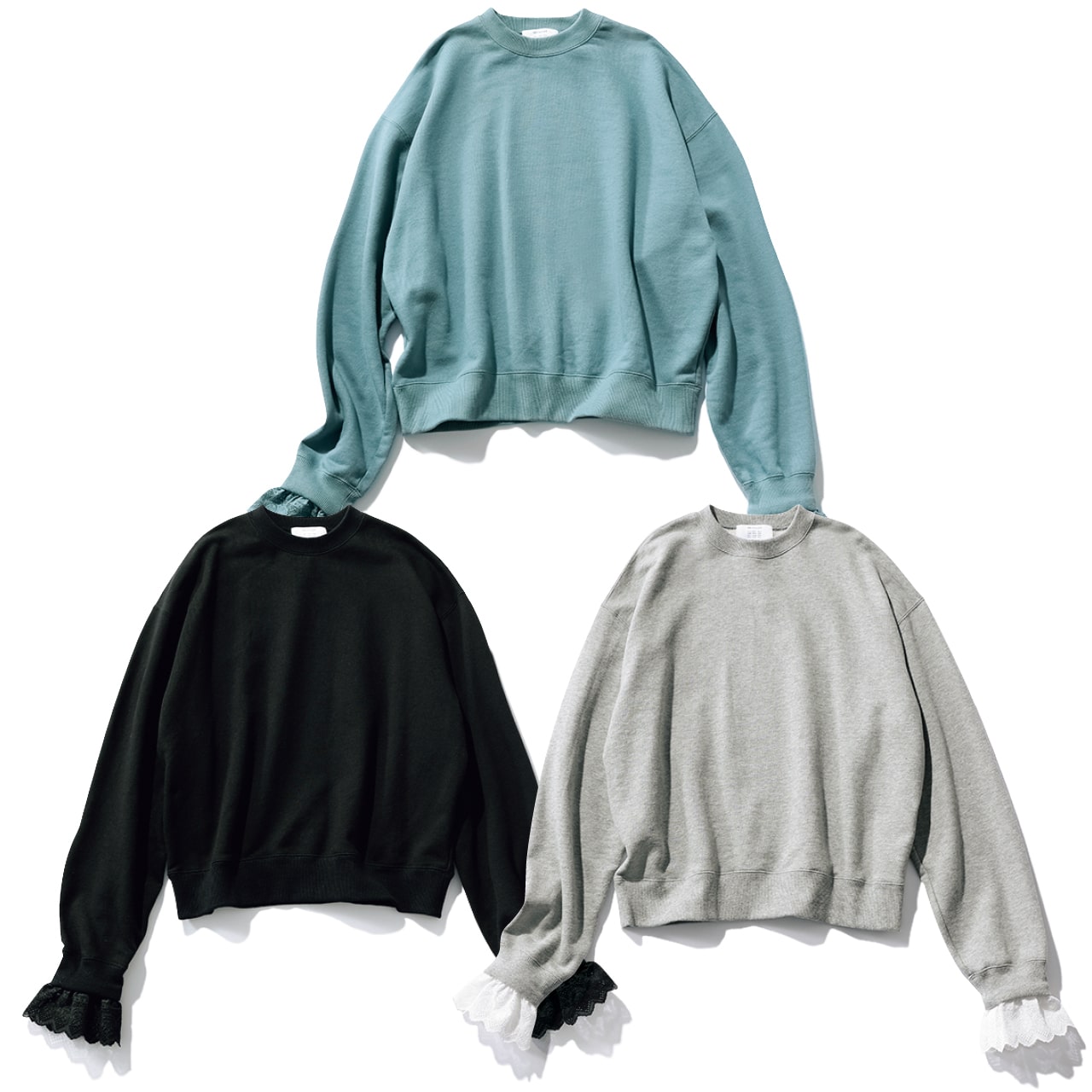 20th Anniv. LEE限定 12closet（トゥエルブクローゼット）【洗える】【高山都さんコラボ】袖レーススウェット