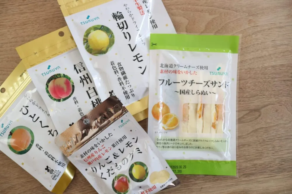 やわらかドライフルーツシリーズなど集合