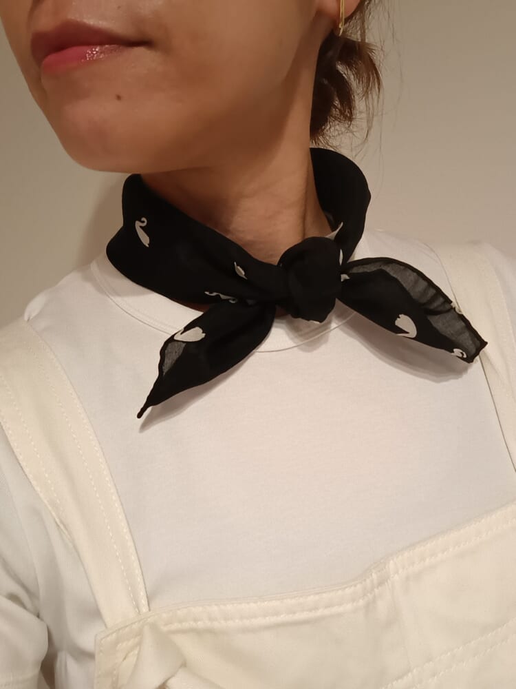 OLDMAN’S TAILOR R&D.M.Co- スカーフ 着用例