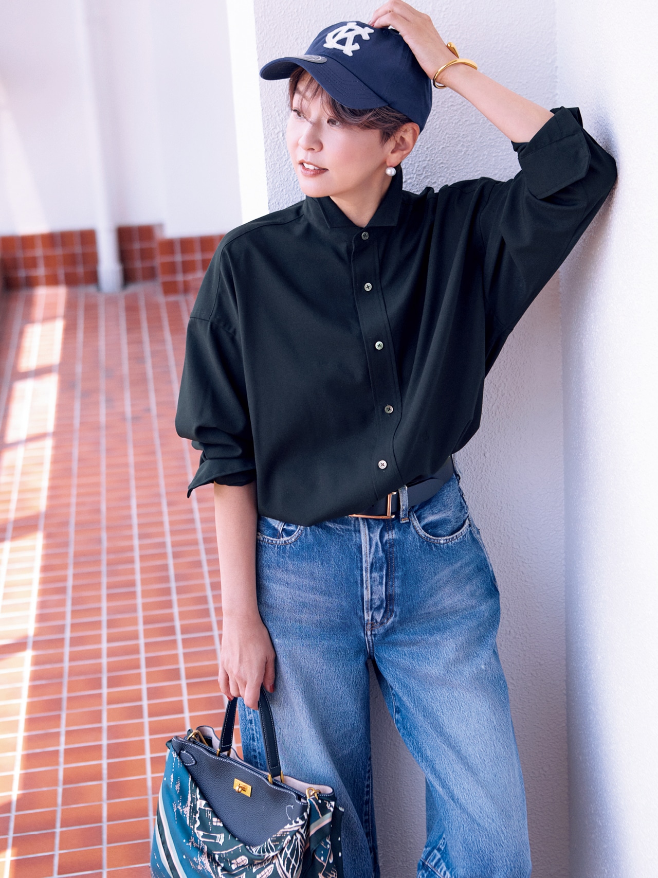 五明祐子さんの20th Anniv. LEE DAYS限定 TICCA（ティッカ）【洗える】【五明祐子さんコラボ】TWスクエアビッグシャツUNIのコーデ