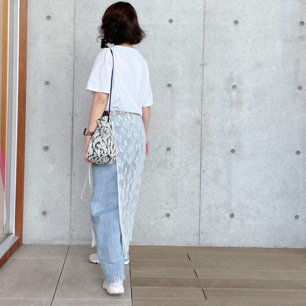 8月コーデ しまむら 無印良品 UNIQLO レース