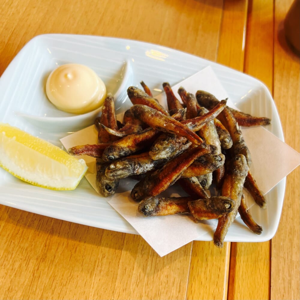 小魚フライ 静岡県伊東市川奈・伊豆太郎 海鮮レストラン 寿司 丼