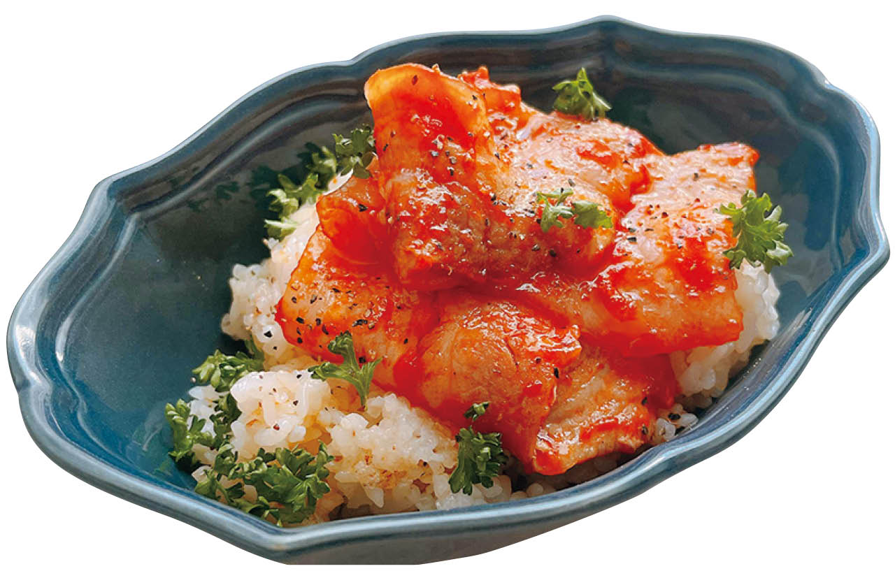豚バラのナポリタン風のっけ飯