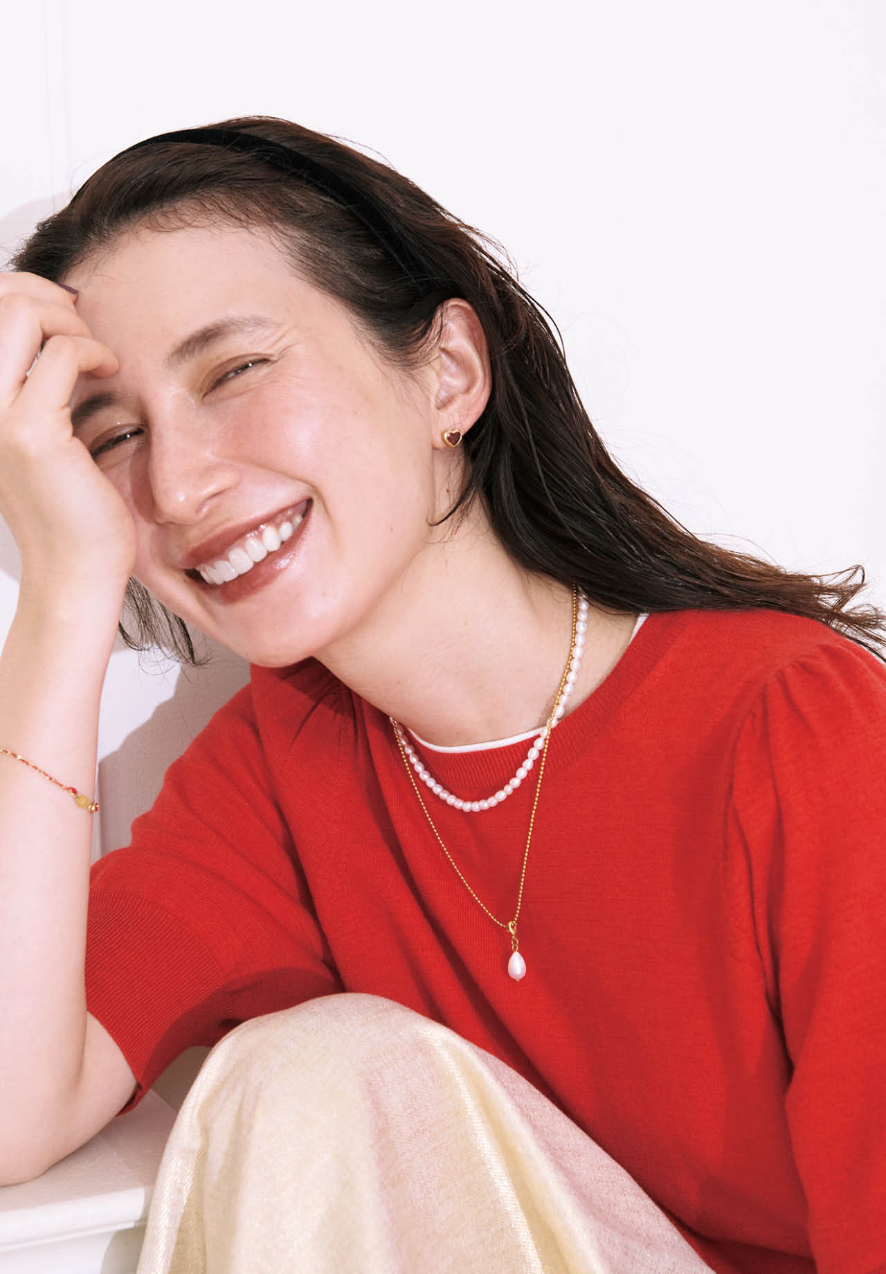 kazumiさんの20th Anniv. LEE限定 12closet（トゥエルブクローゼット）ヴィンテージ調バロックパールネックレスのコーデ2