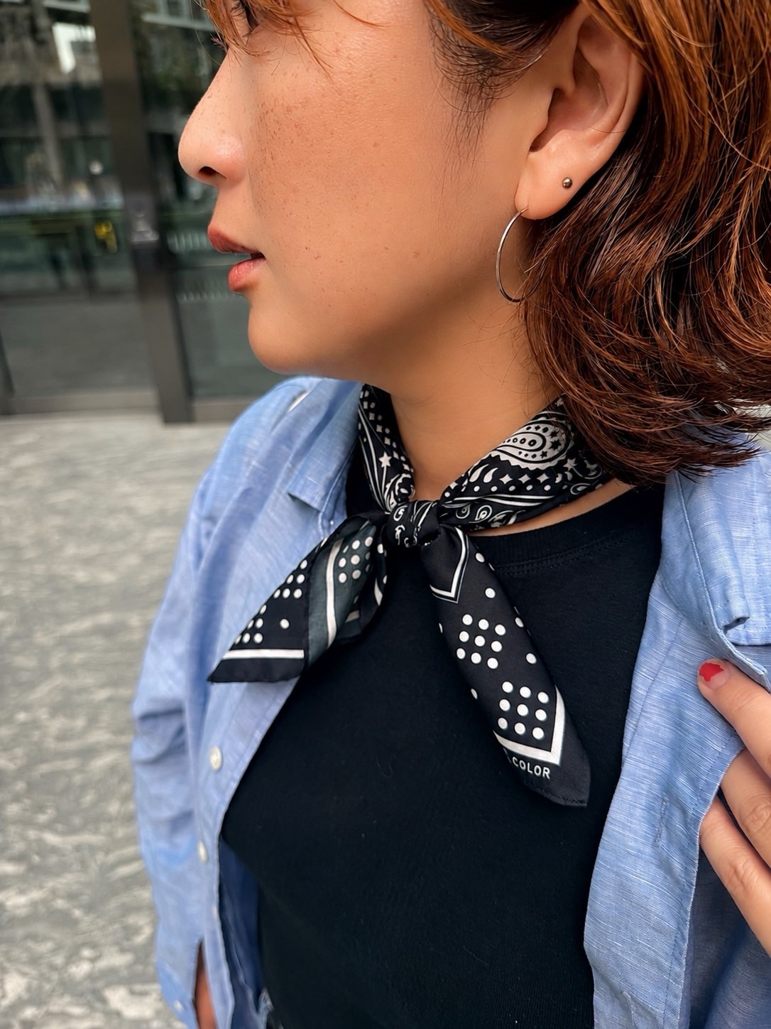 Witty Vintage/ Shooting Star Bandana Scarf - Black(スカーフ) スタイリスト徳永千夏さん