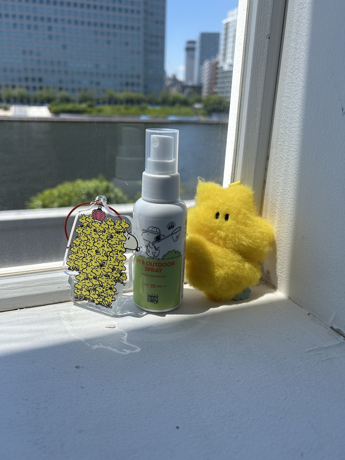 ふわふわウッドストックとアクリルキーチャーム