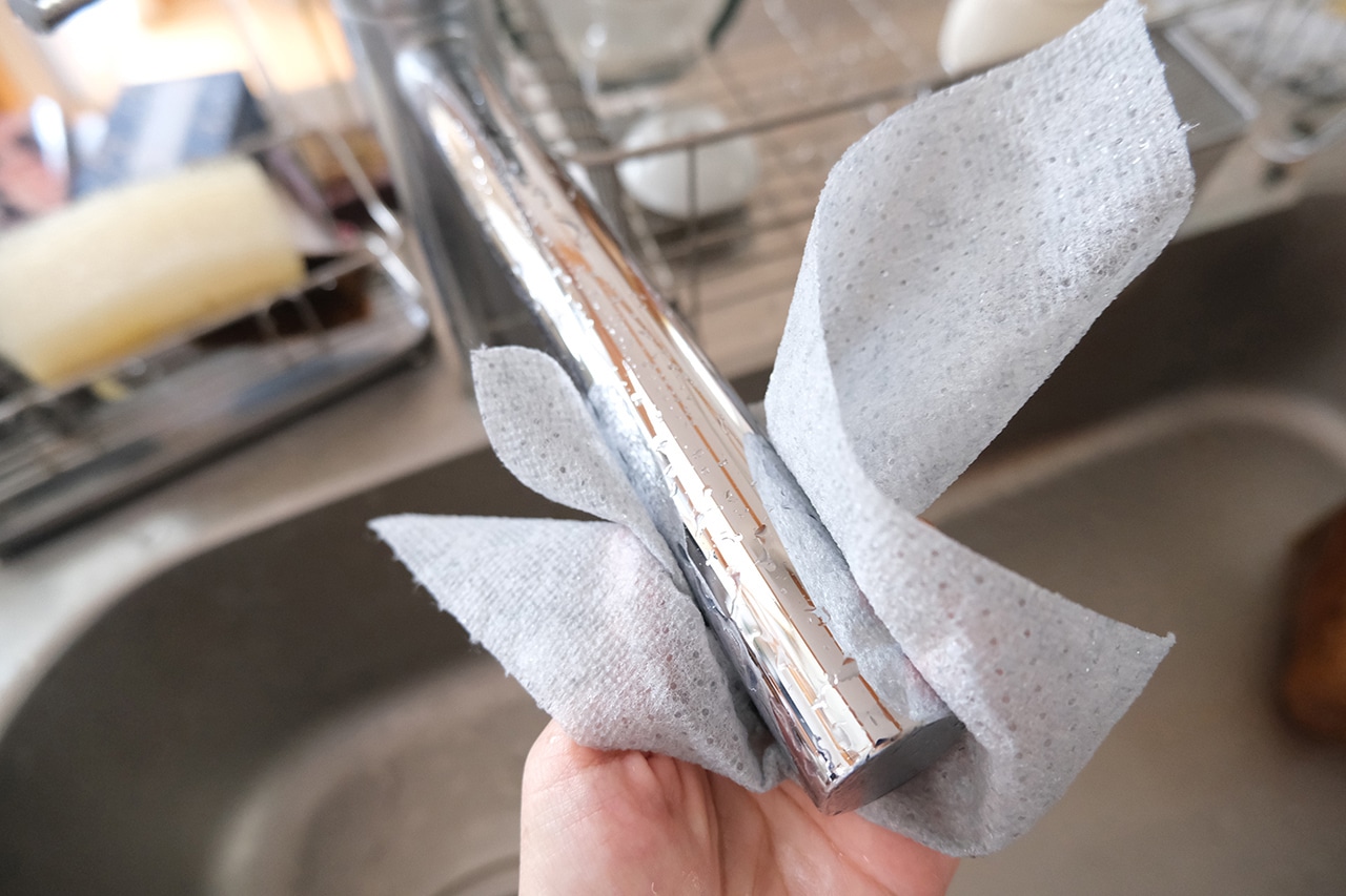 水回りの汚れ用 掃除シート 使用シーン