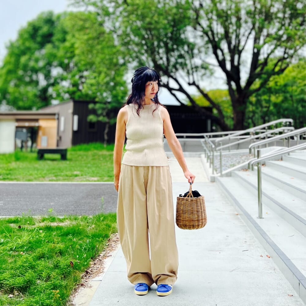 LEE100人隊コラボ・ 2色内袋付きかごバッグ The Bagmati
【 notch. by yui 】タックワイドコクーンパンツ
TODAYFUL ボートネックリブタンクトップ