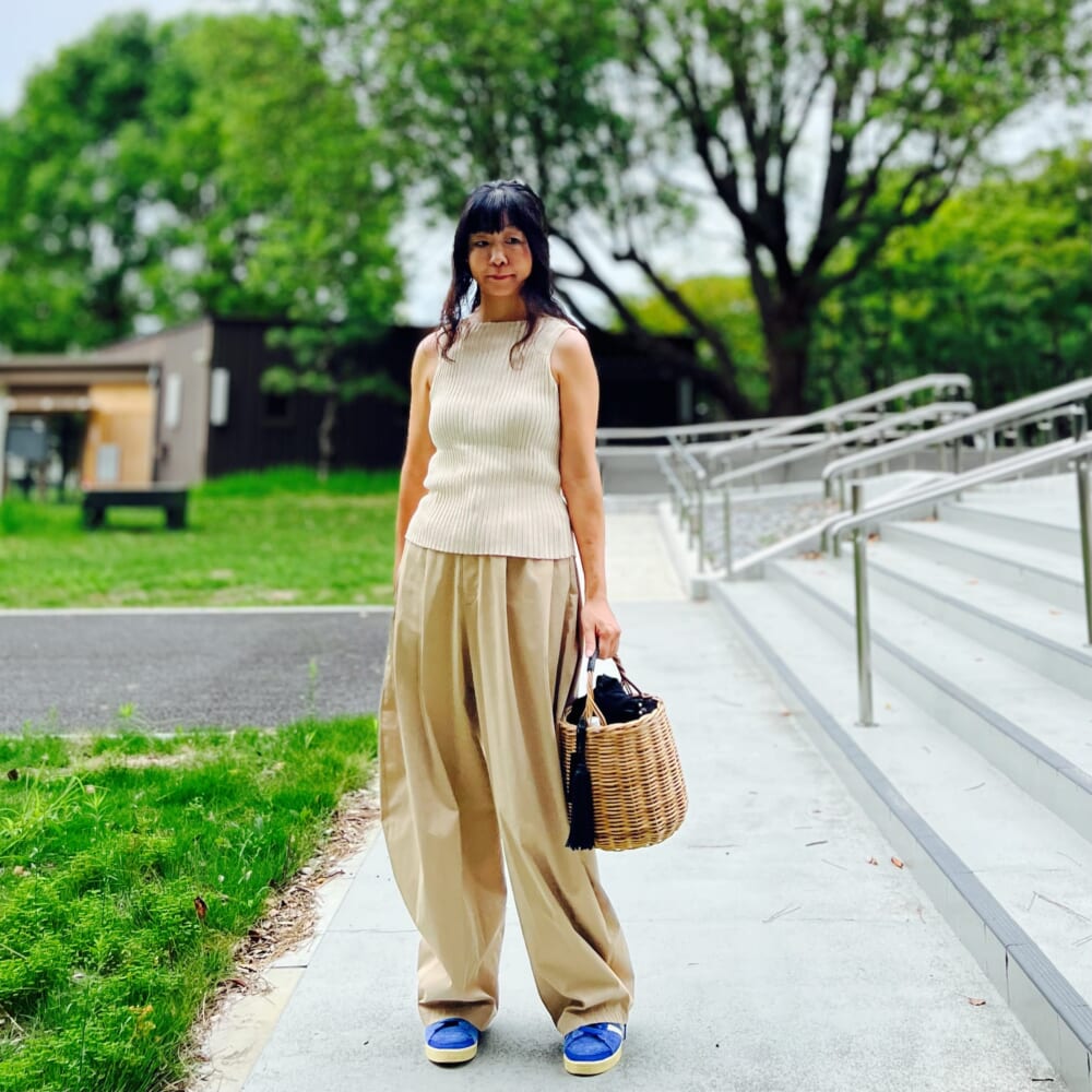 LEE100人隊コラボ・ 2色内袋付きかごバッグ The Bagmati
【 notch. by yui 】タックワイドコクーンパンツ
TODAYFUL ボートネックリブタンクトップ