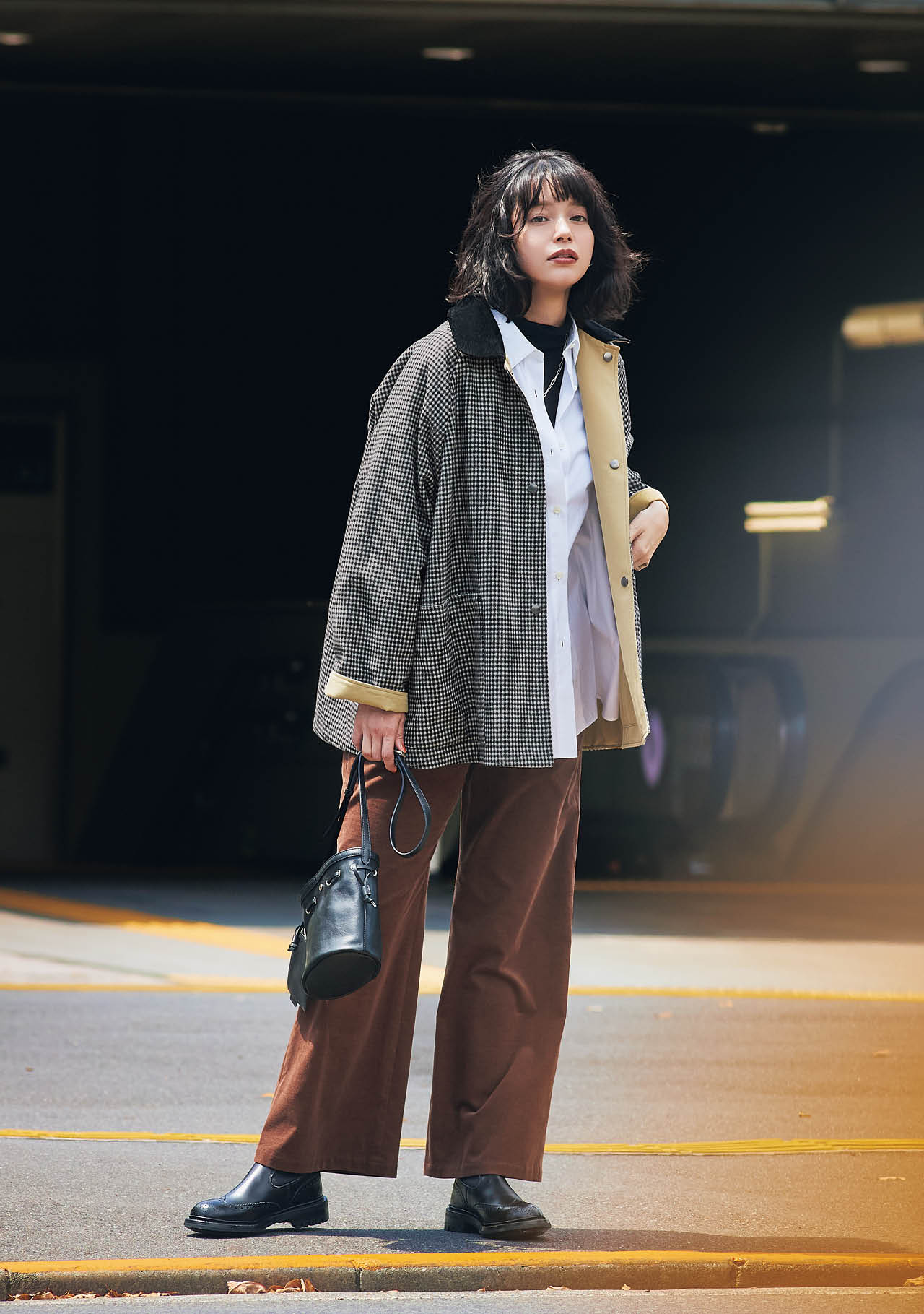 岸本セシルさんの20th Anniv. LEE限定 TICCA(ティッカ)【撥水】【LEEマルシェ20th別注】リバーシブルショートコートのコーデ