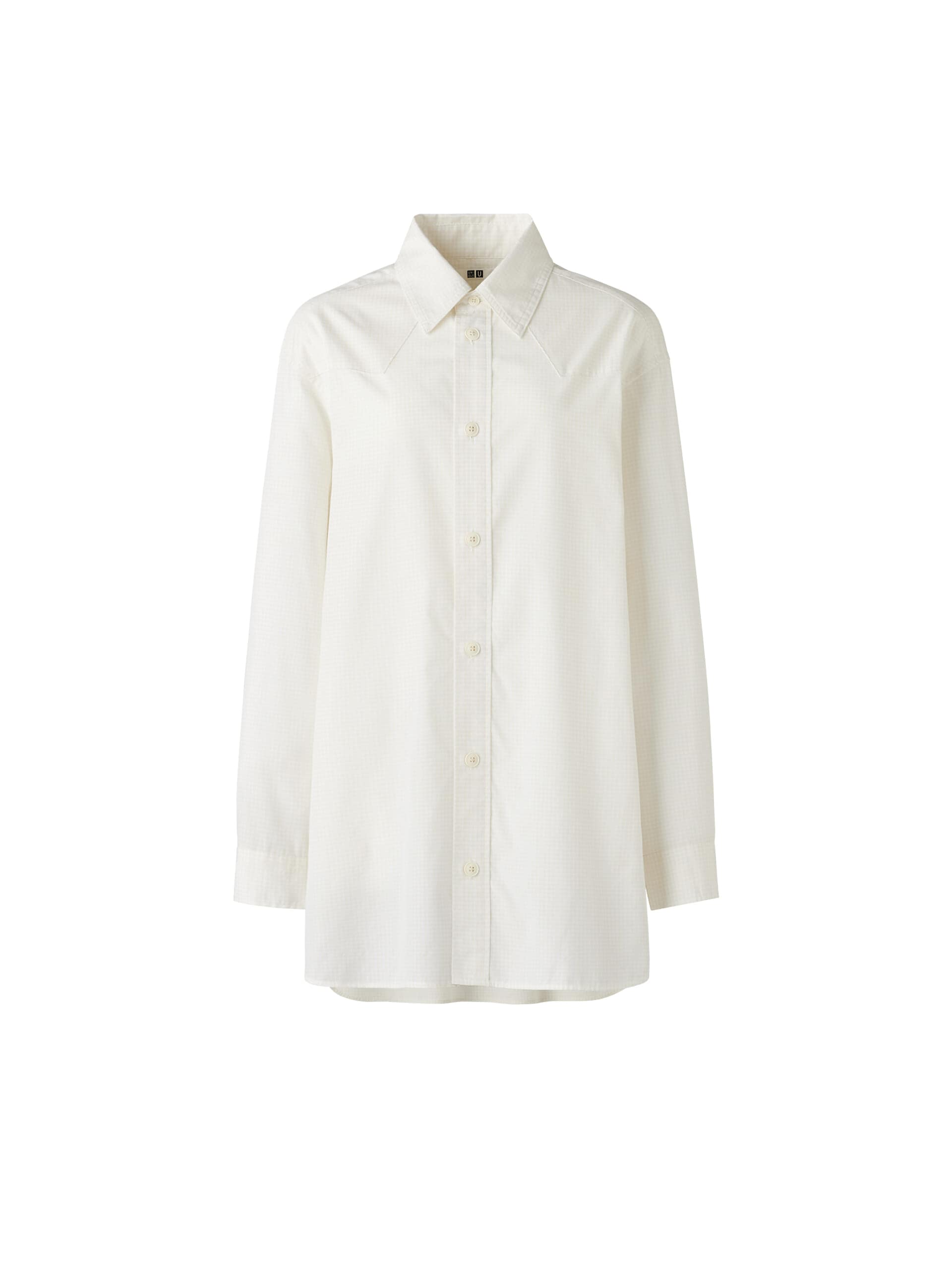 ユニクロユーのロングシャツ　白