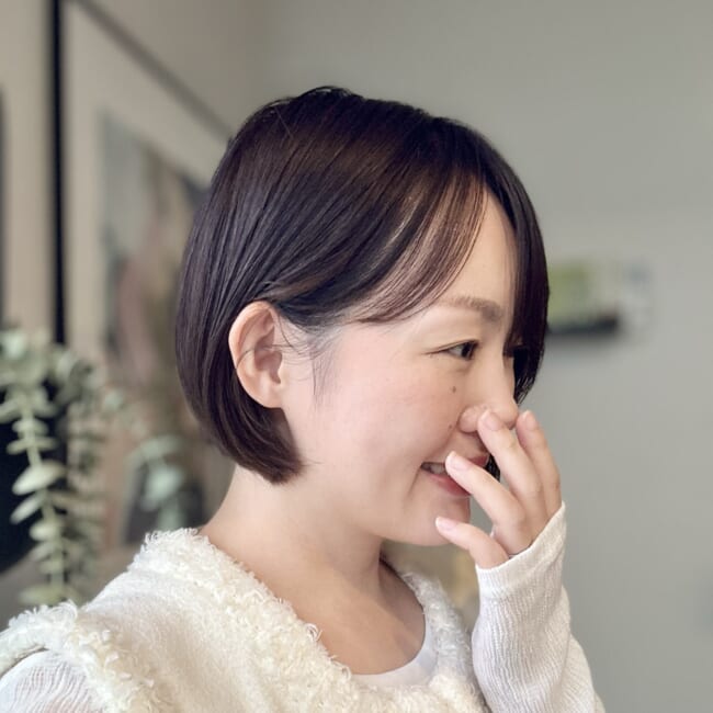 30代 ミニボブ 前髪・サイドバングあり