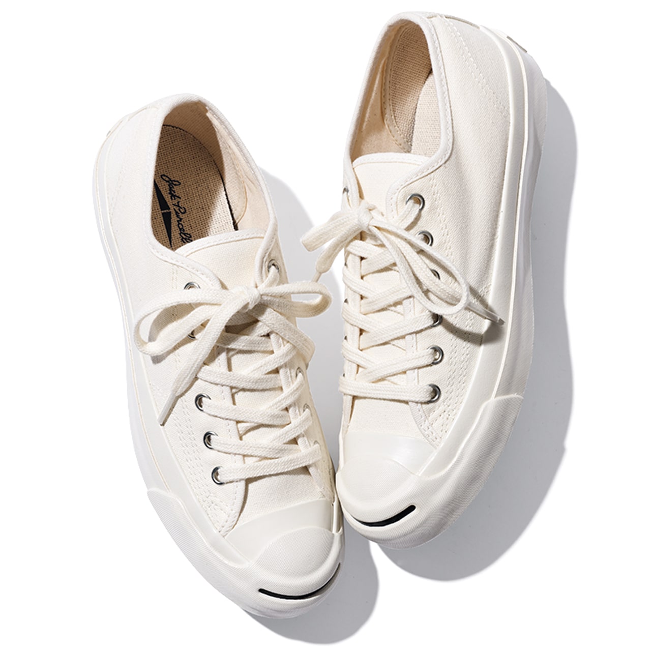 【CONVERSE（コンバース）】「JACK PURCELL CL」白のローテクスニーカー　￥13200