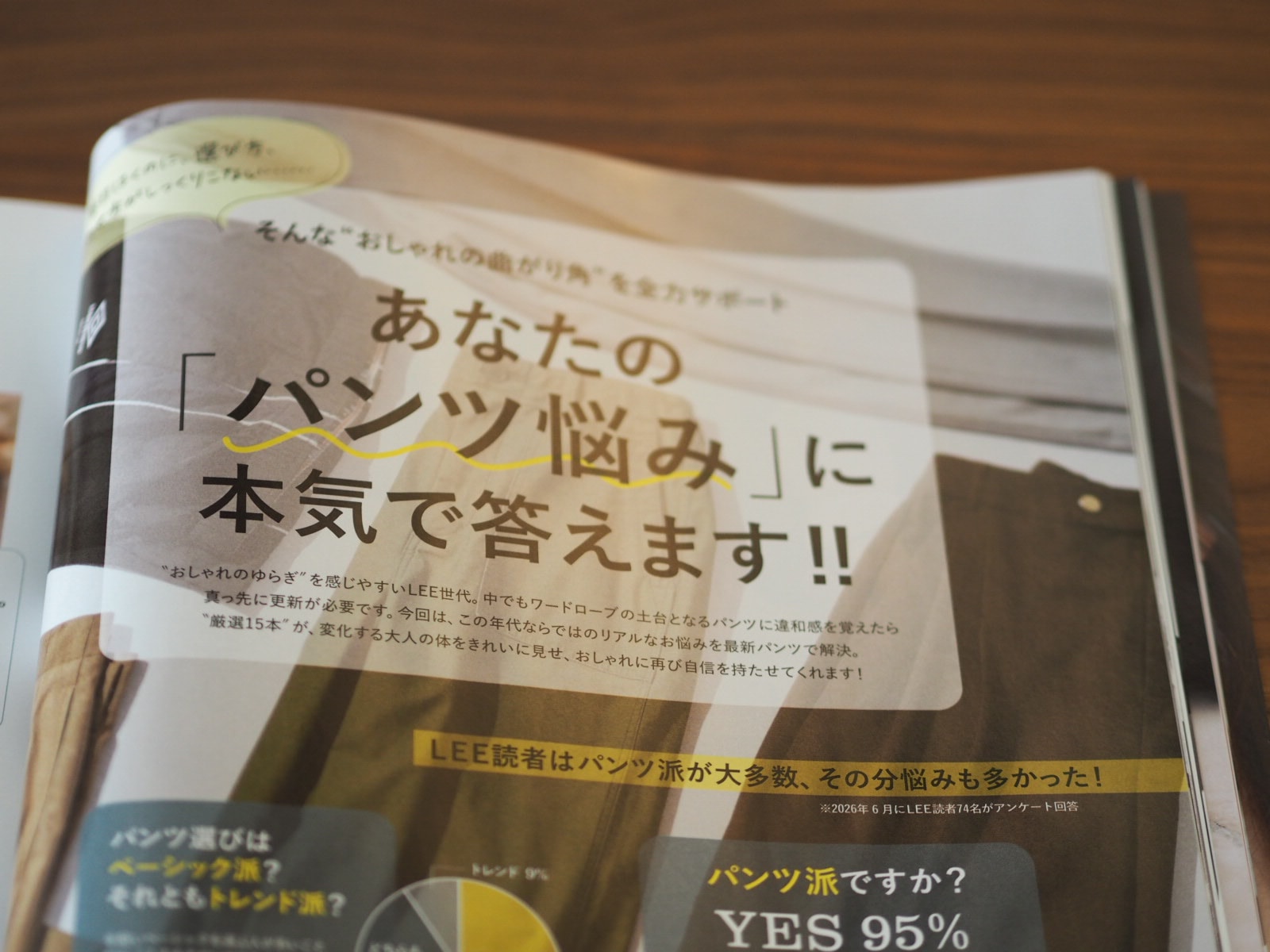 LEE10月号『あなたの「パンツ悩み」に本気で答えます!!』のページ