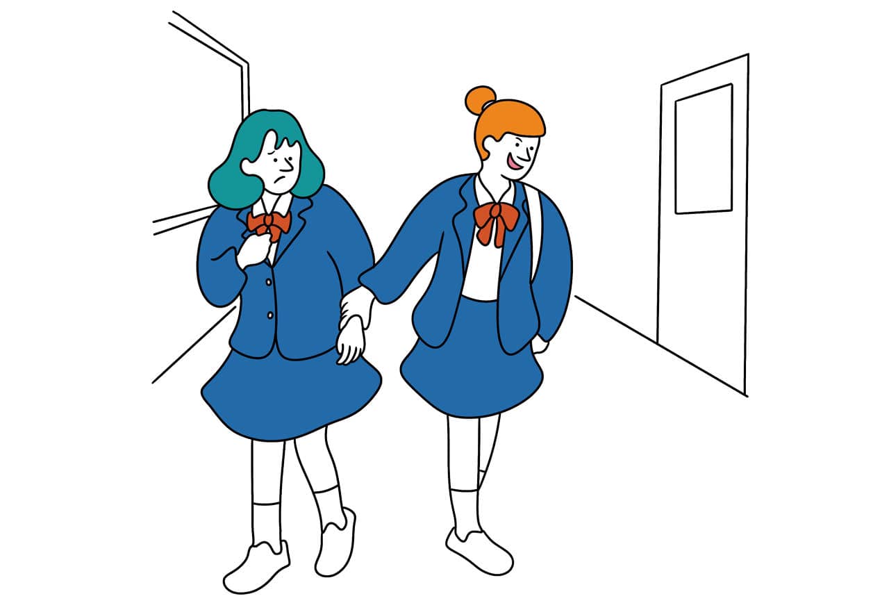 キャラの強い友達に巻き込まれ、拒否できない イラスト