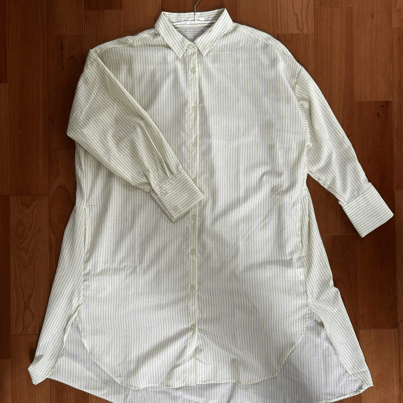 しまむら　ロングシャツワンピース