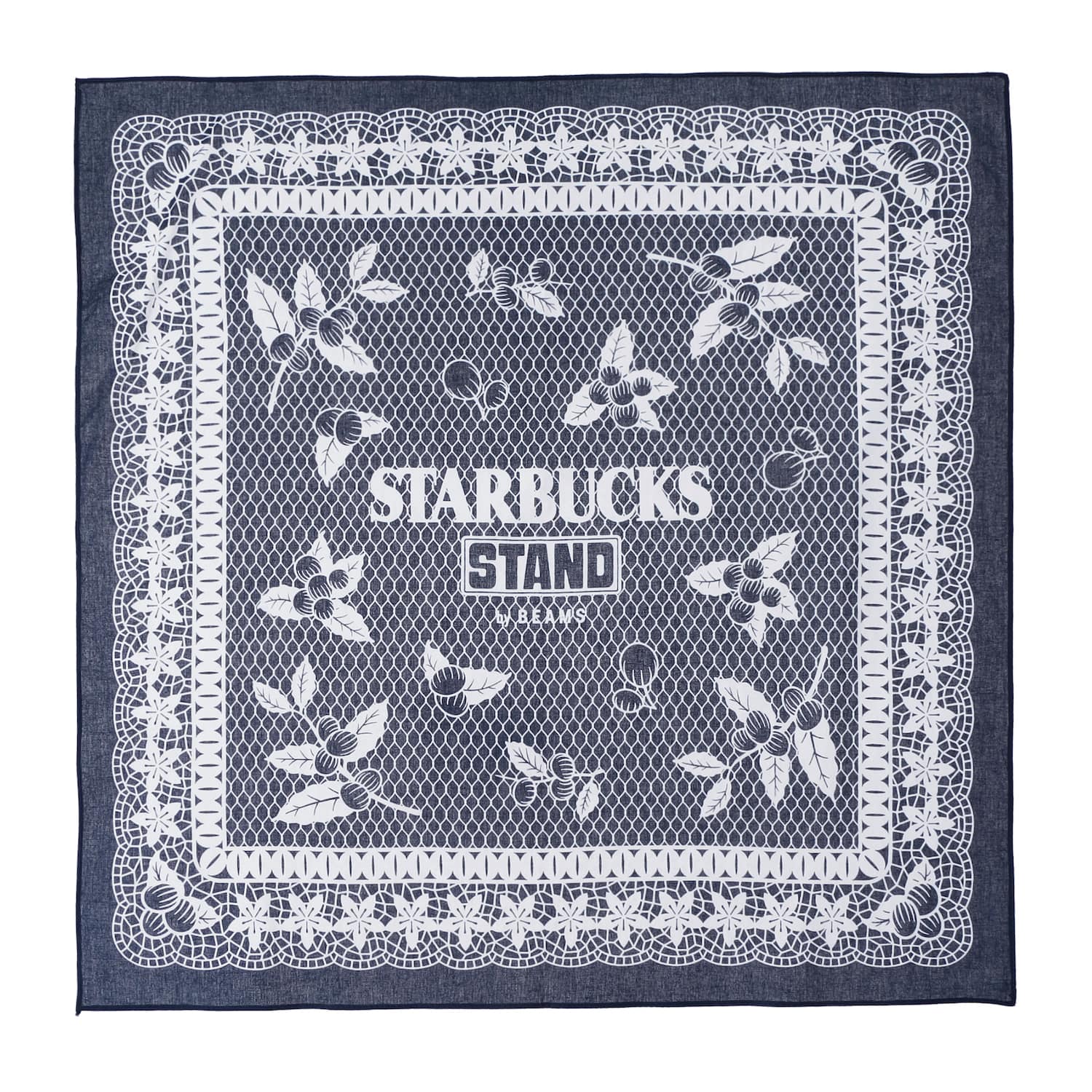 スターバックス　ビームス　STARBUCKSSTANDbyBEAMS バンダナ　ネイビー