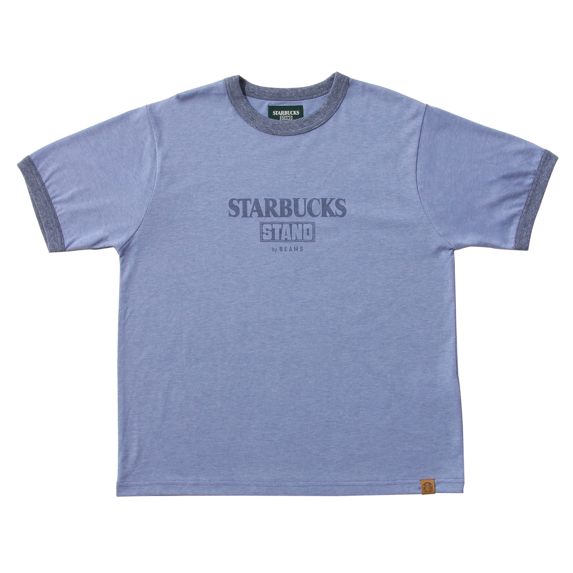 スターバックス　ビームス　STARBUCKSSTANDbyBEAMS 　リンガーT　ブルー