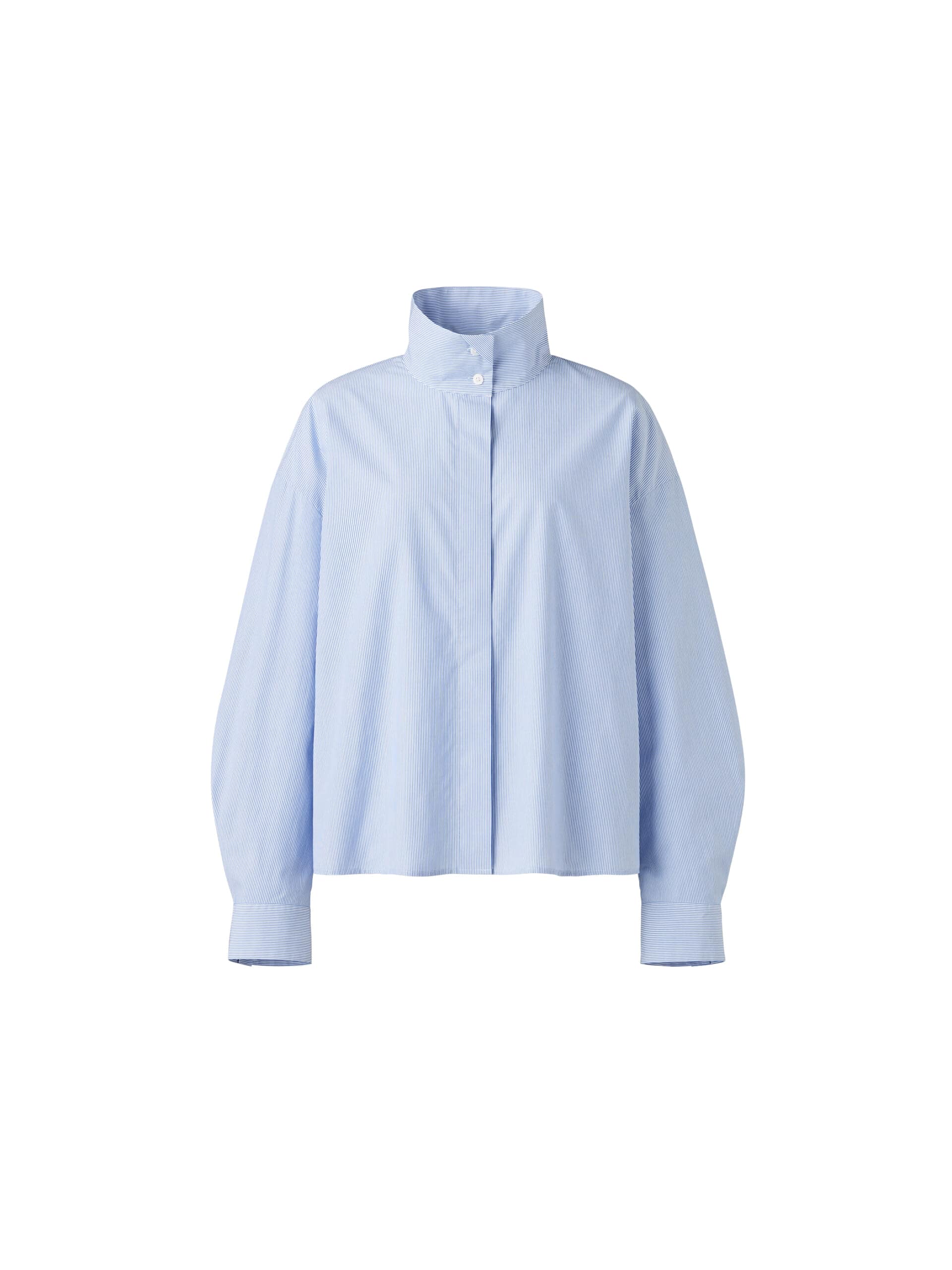 コットンスタンドカラーシャツ