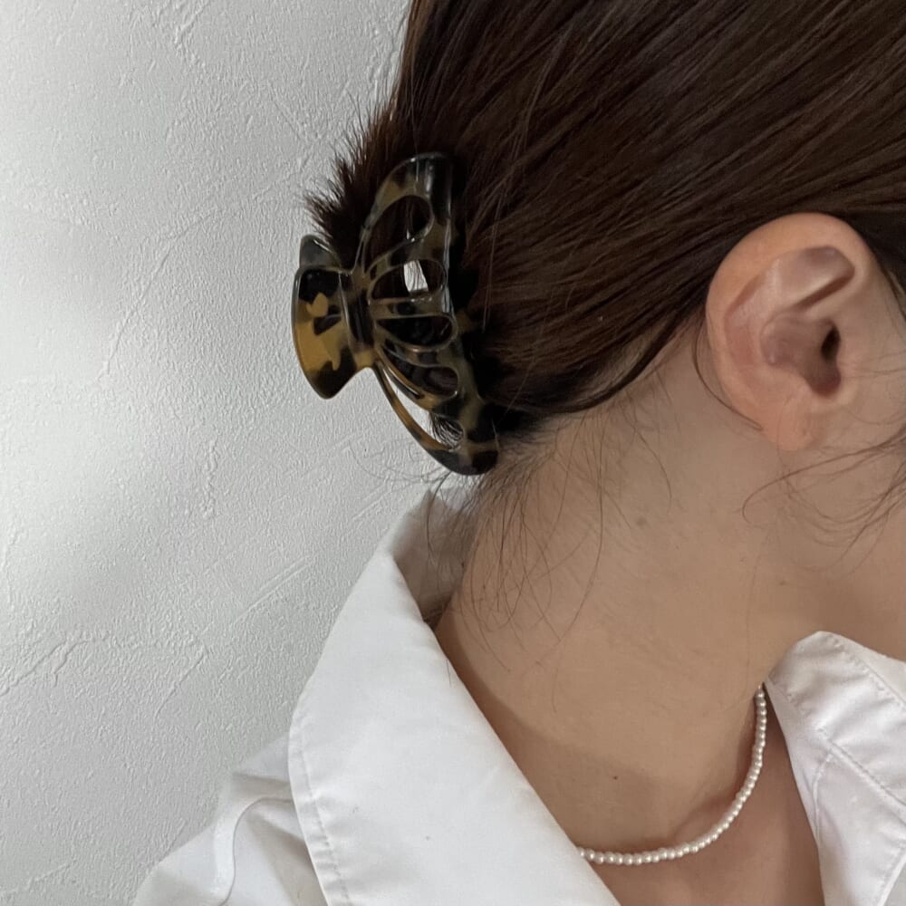 レオパード柄　小物　秋コーデ　ヘアクリップ