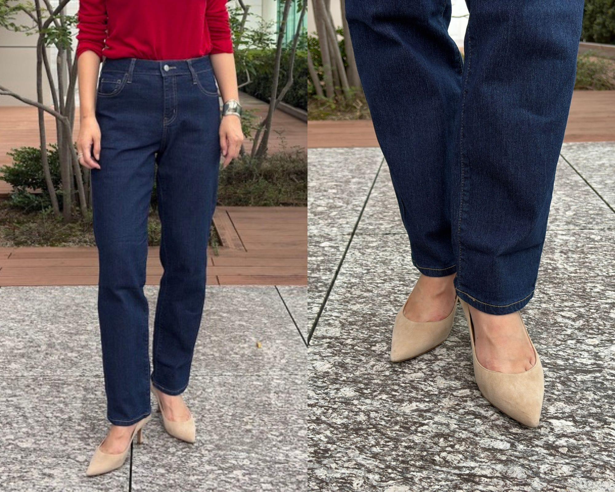 イオン1000円デニムの試着レビュー。コイアオのストレート、きれいめパンプス合わせ