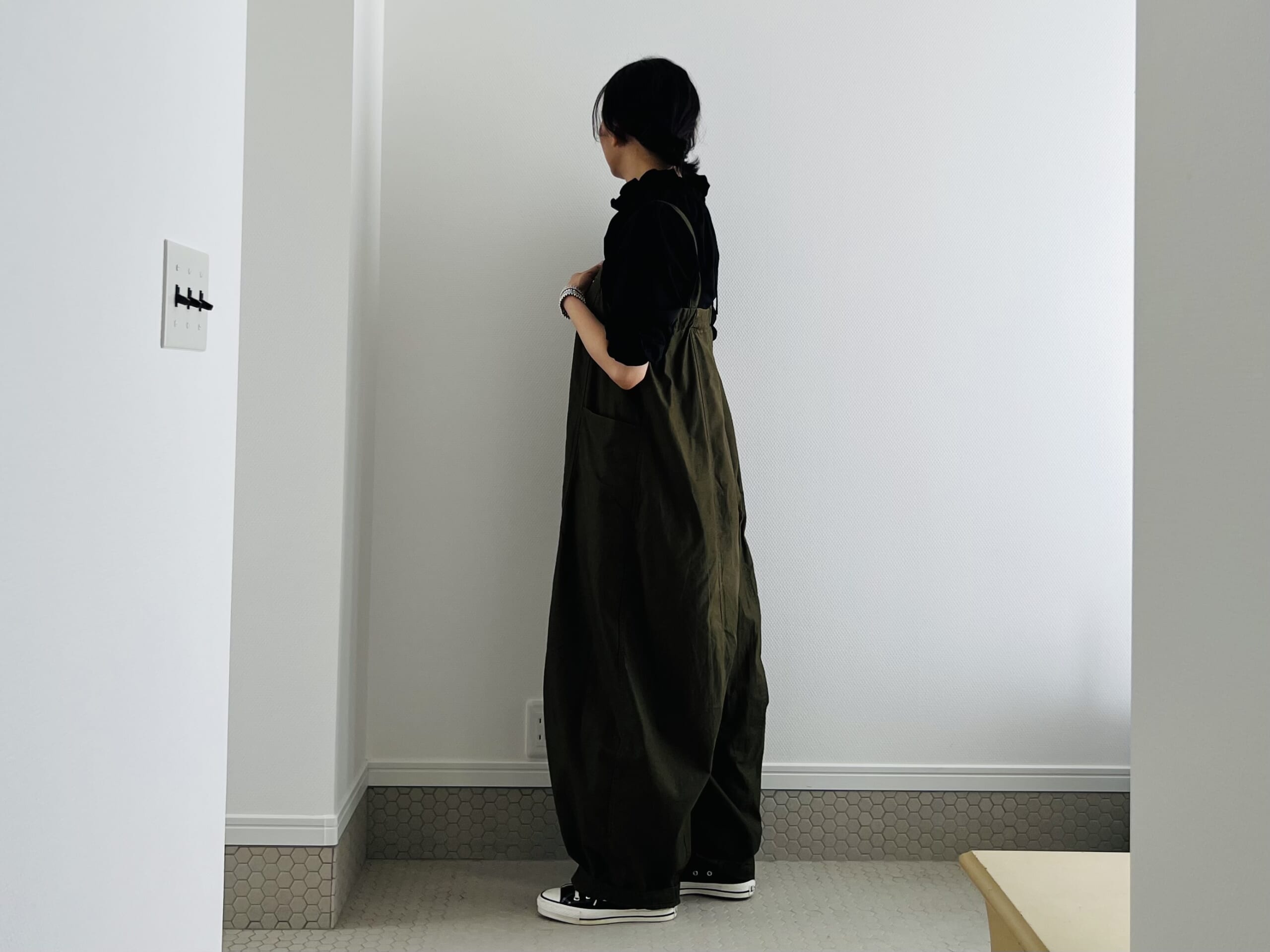 【40代コーデ】カレンソロジーのサロペットパンツ+手持ち服でおでかけしてみた TB icoco