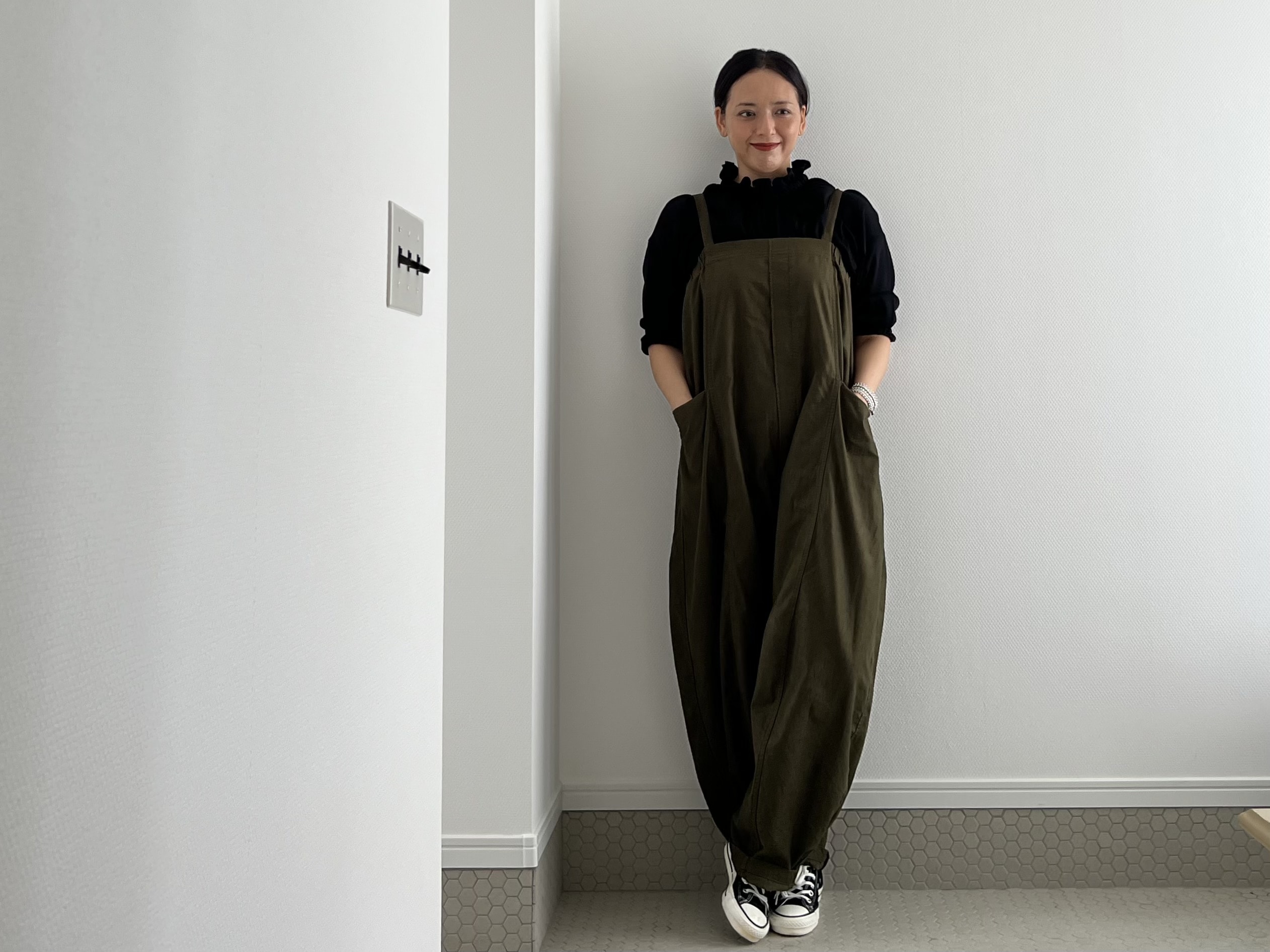【40代コーデ】カレンソロジーのサロペットパンツ+手持ち服でおでかけしてみた TB icoco