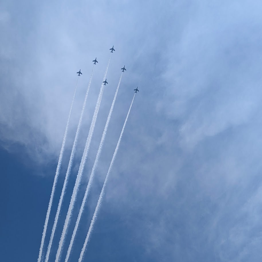 アジパラ 飛行機 ブルーインパルス