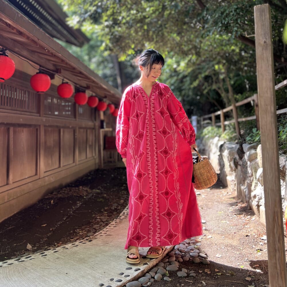 C.Linen Diamond Aari Emb Dress sara mallika
LEE100人隊コラボ・ 2色内袋付きかごバッグ The Bagmati