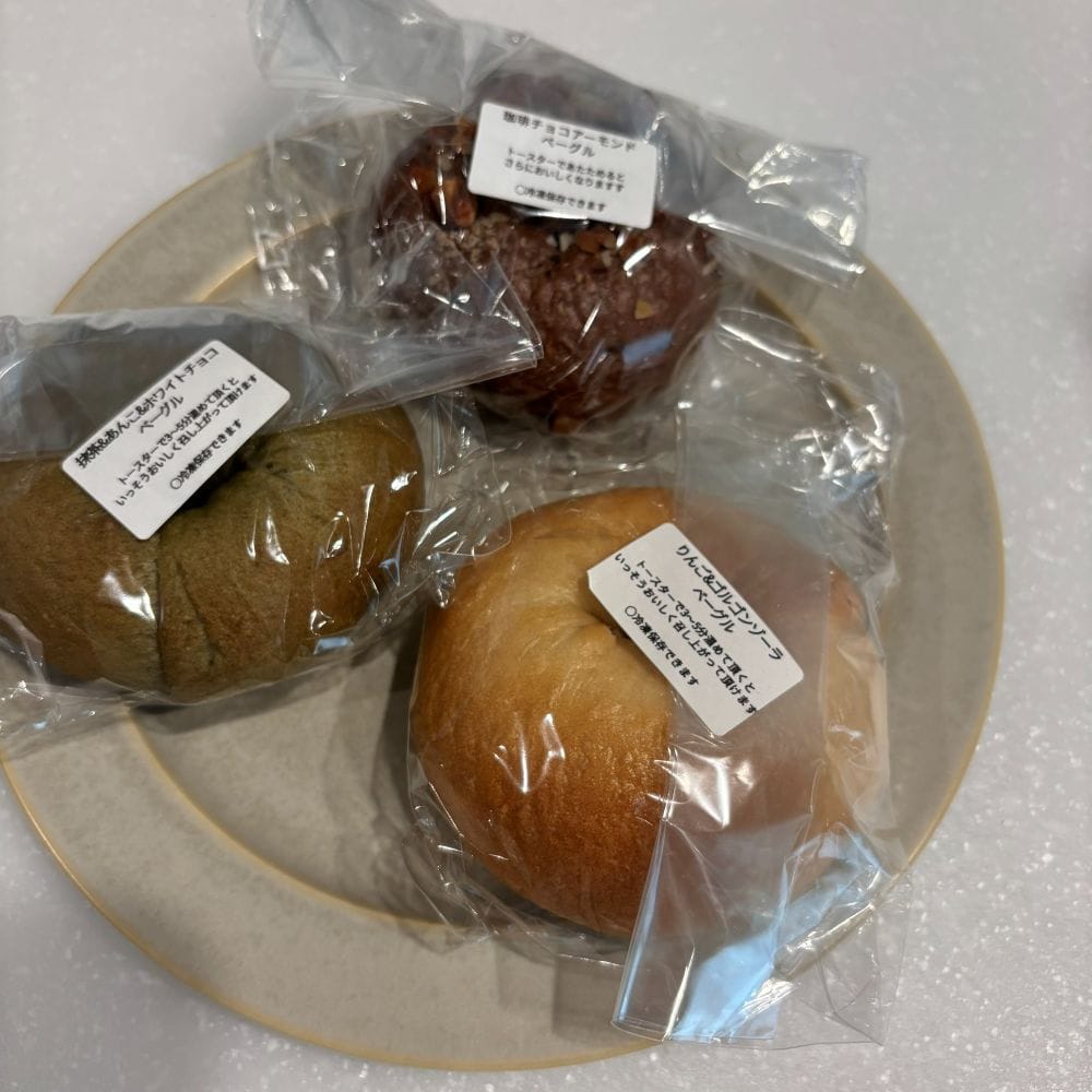 奈良蚤の市　ベーグル　朝ごはん　パン