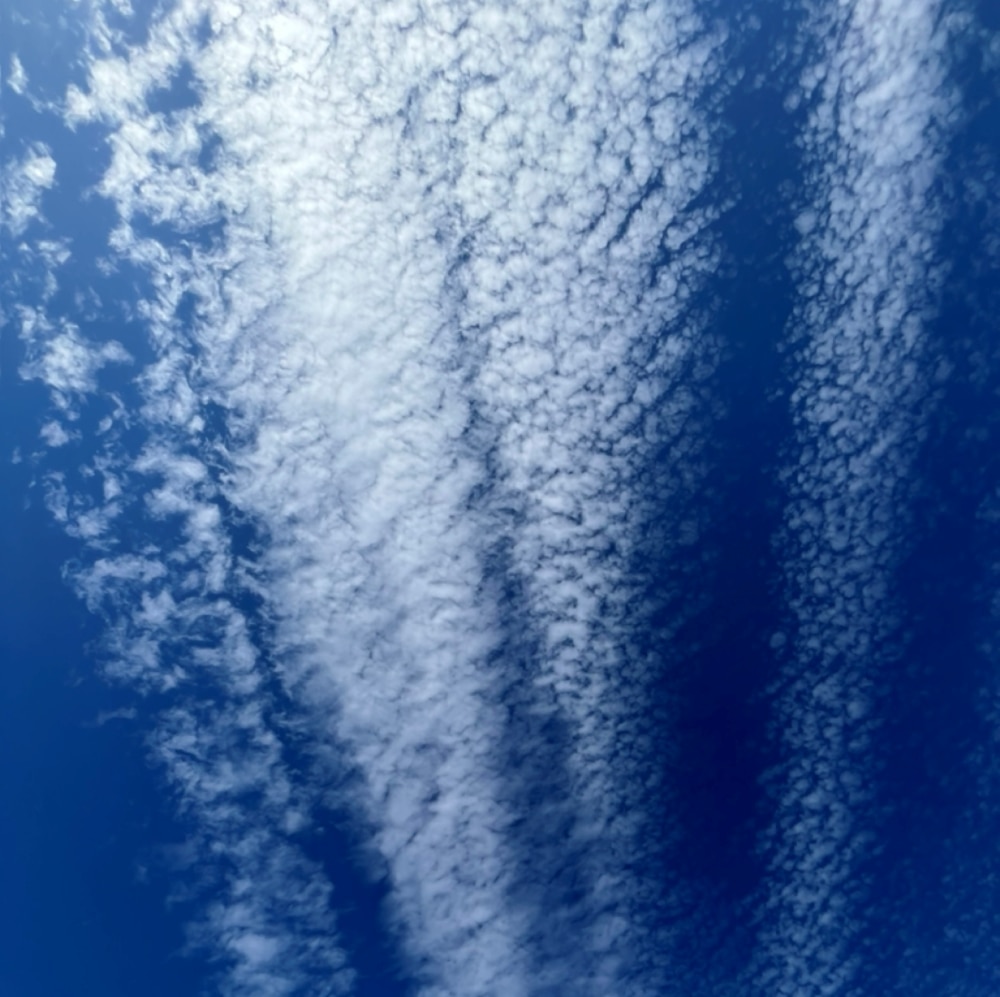 青空に白い雲