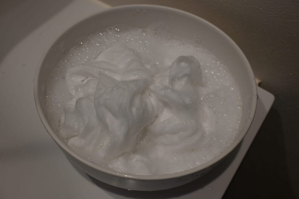 おぼろタオル　専身タオル　泡立てる