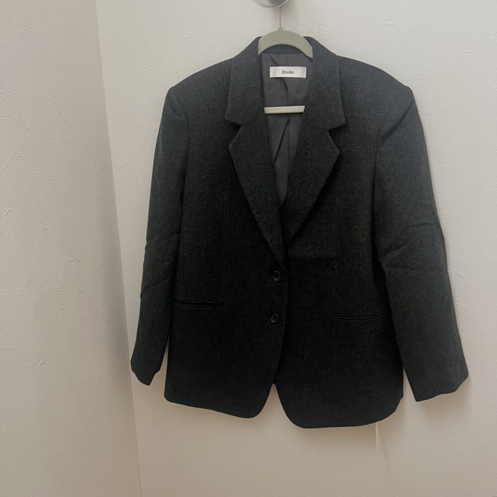 anuke　ウールジャケット　秋　購入品　グレー　秋冬アウター