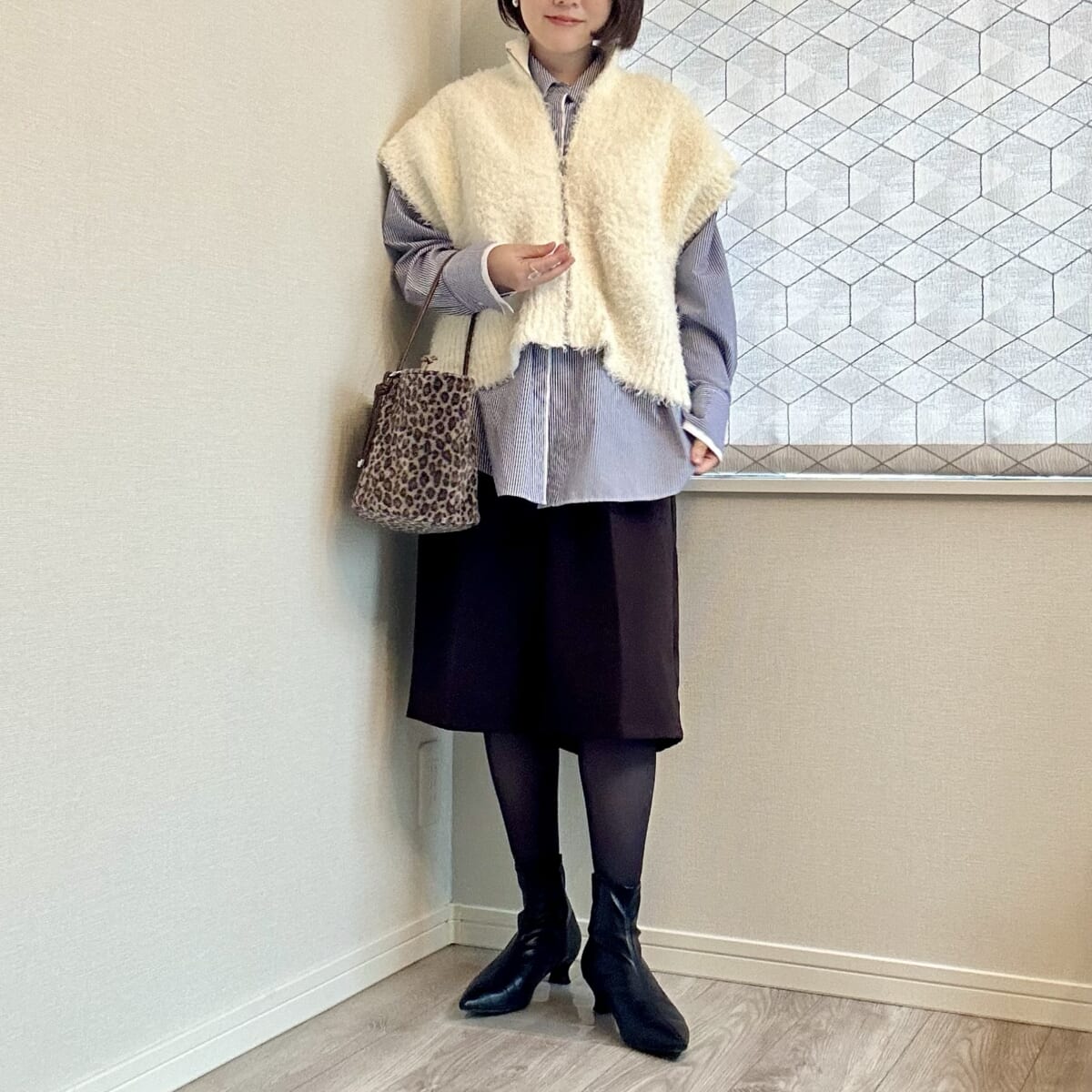 大人のハーフパンツコーデ　最高気温21度の秋コーデ