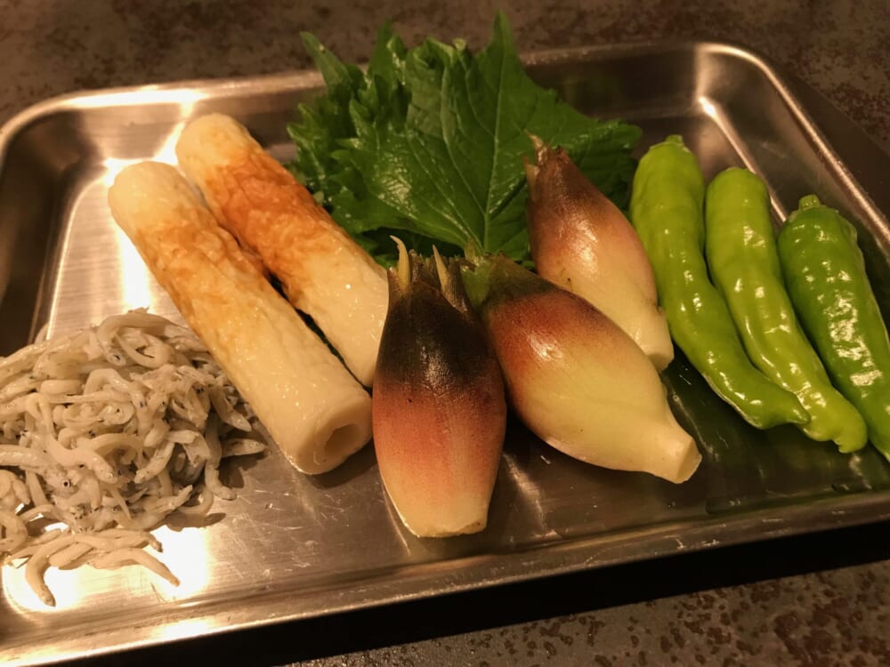 しらす ちくわ ししとう ミョウガ 大葉