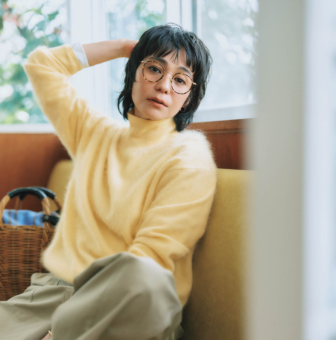 竹下玲奈さんの20th Anniv. LEE限定 12closet(トゥエルブクローゼット)【石上美津江さんコラボ】極上ウールハイネックニットのコーデ