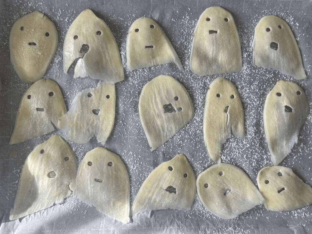 「さつまいもおばけチップス」焼く前