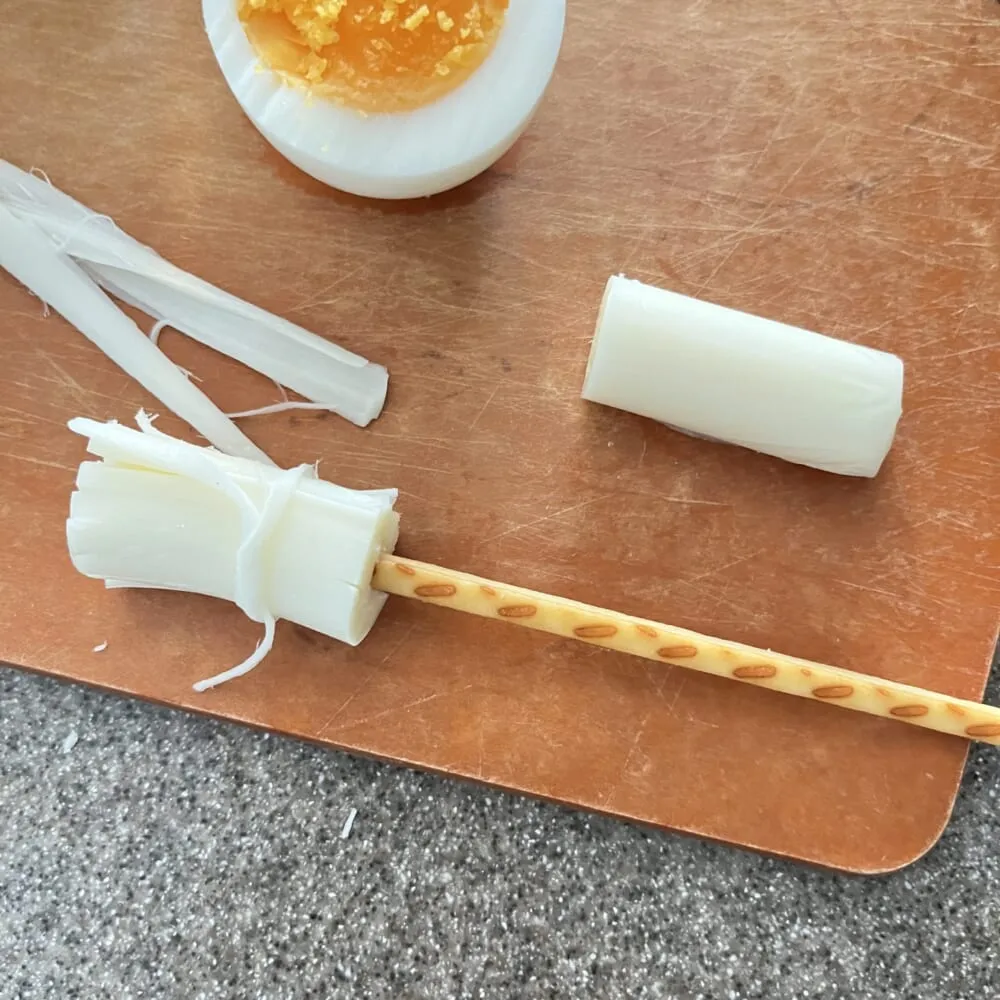 「さけるチーズのほうき」過程