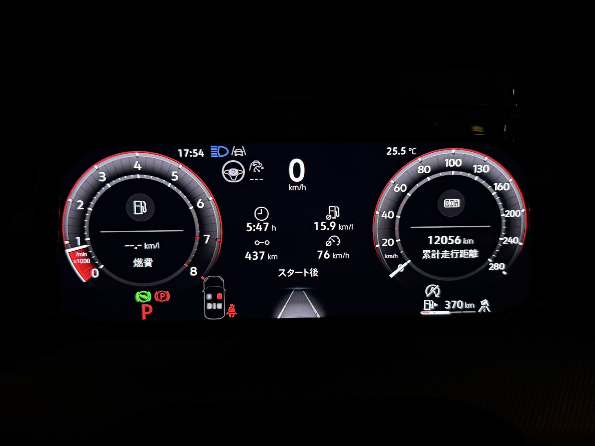 フォルクスワーゲン Golf GTI メーター表示