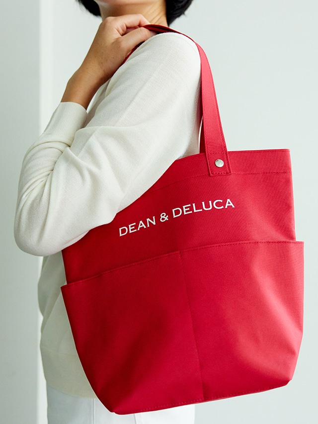 DEAN & DELUCA「冬の福袋 2027 スイーツタイムアソートメント」ショッピングトート レッド