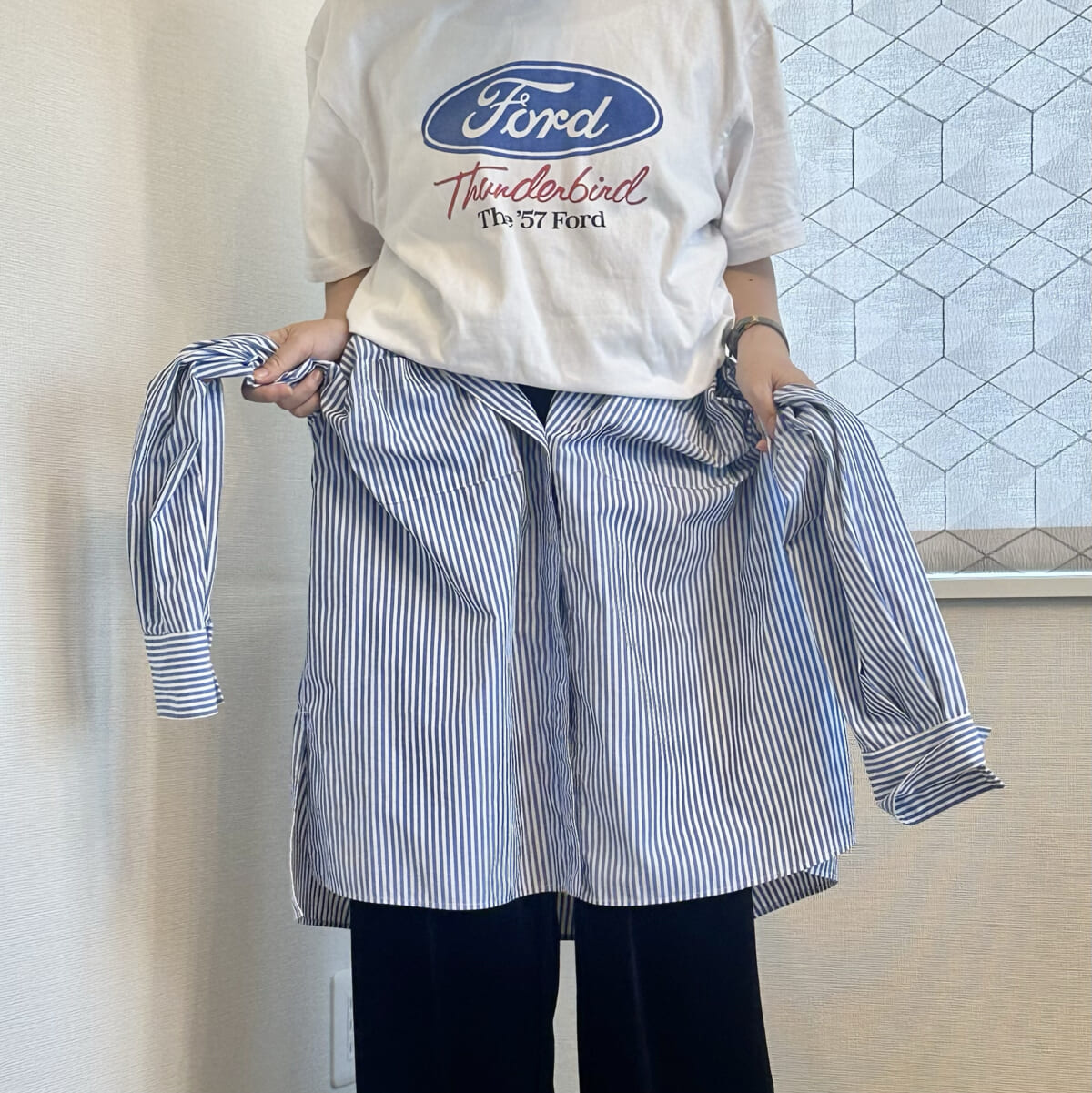 スカート風腰巻きアレンジ