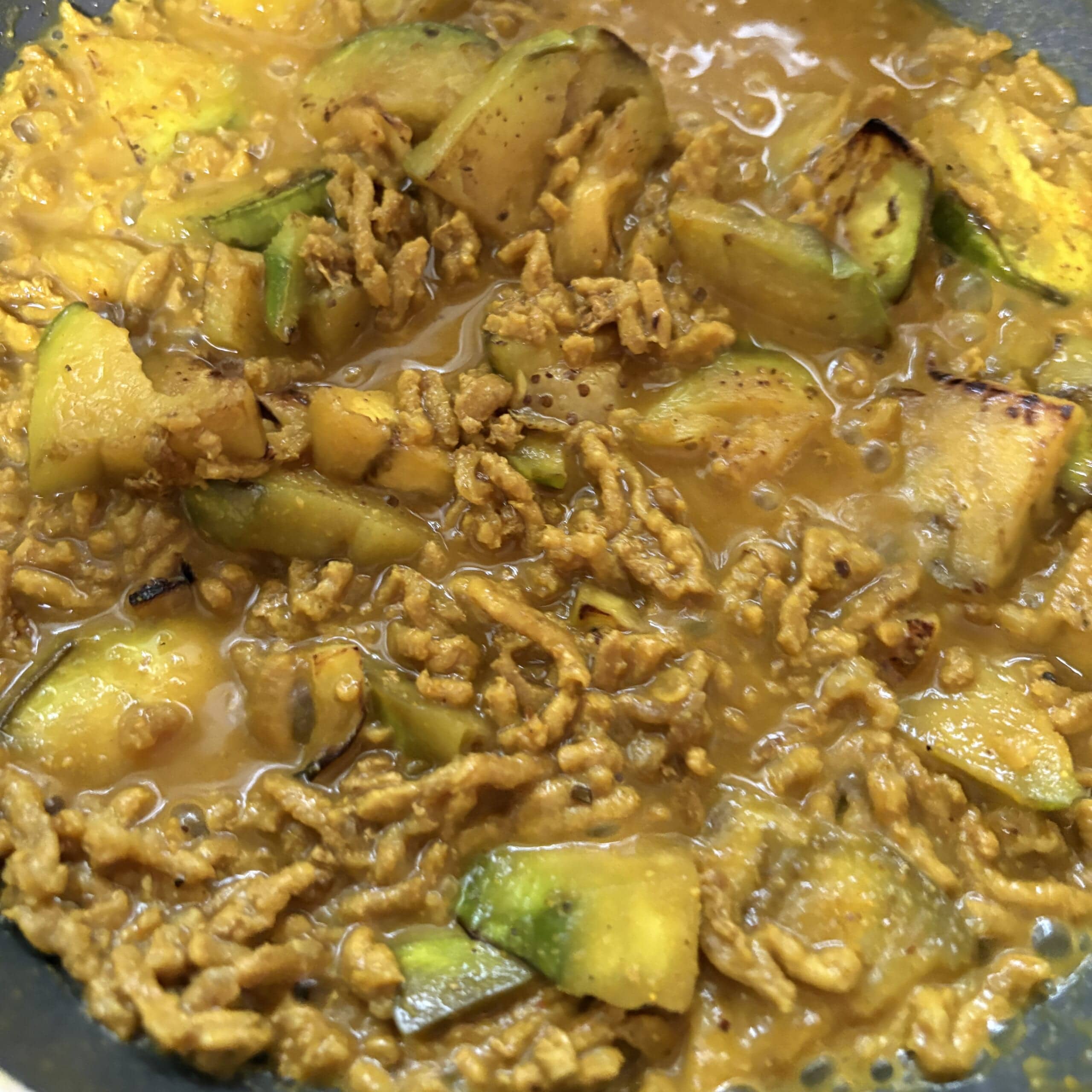 コウケンテツの定番料理。ナスのキーマカレー