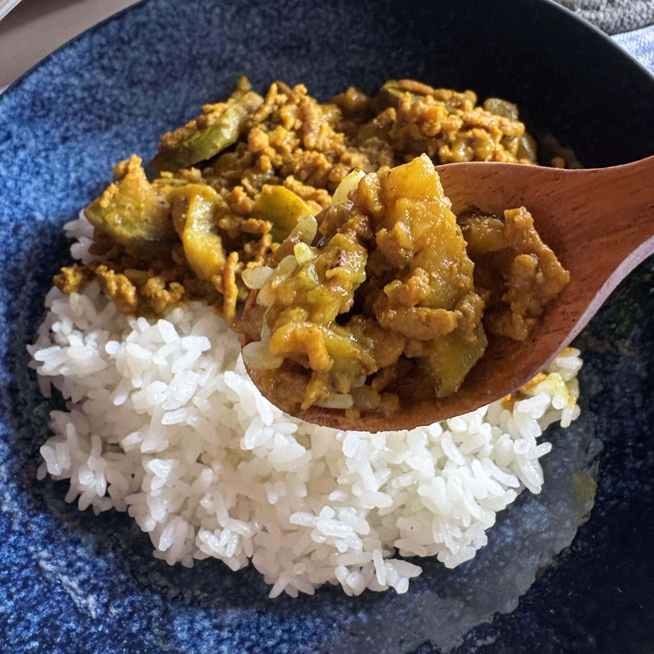 コウケンテツの定番料理。ナスのキーマカレー